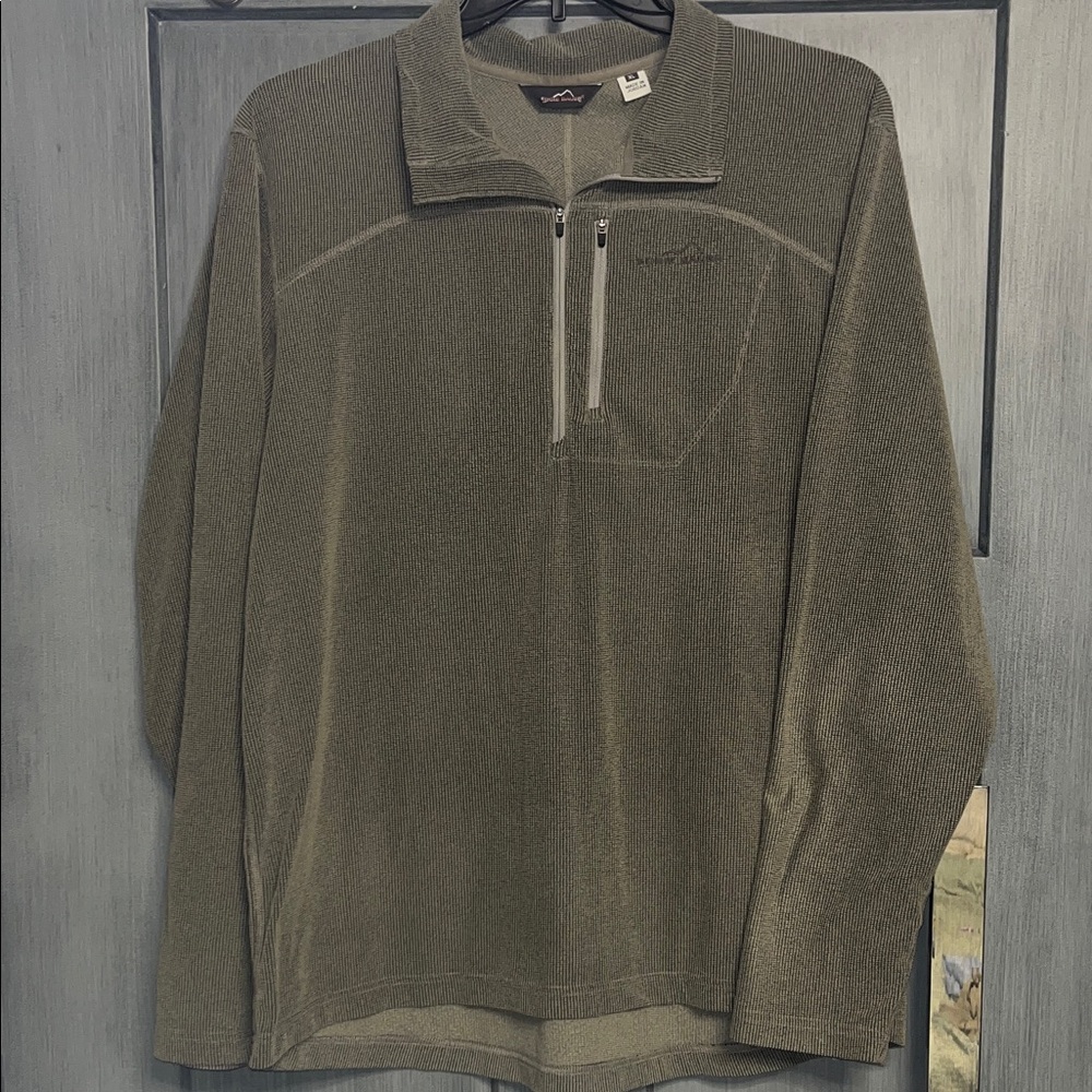 Eddie Bauer XL Men’s Quarter-Zip Waffle Knit Sweater #preppy #outdoor #cozy